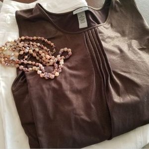 Chocolate Brown Metallic Sheen Tank